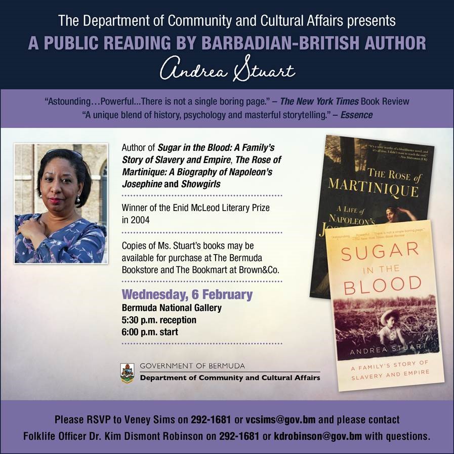 A Public Reading with Author Andrea Stuart