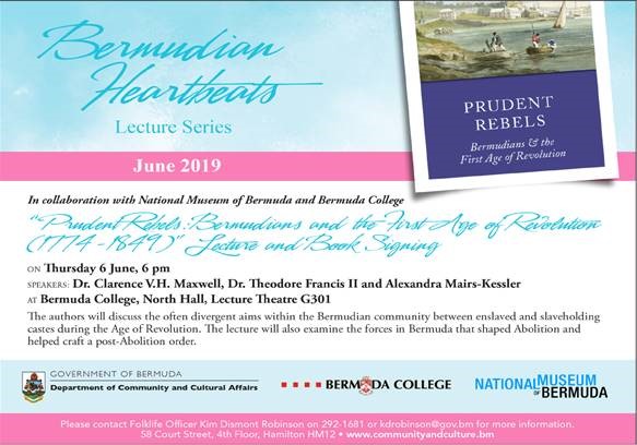 Bermudian Heartbeats –"Prudent Rebels" Book Launch