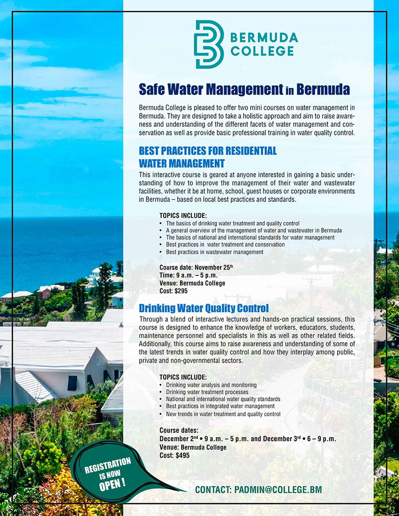 Water management courses at BDA College this fall
