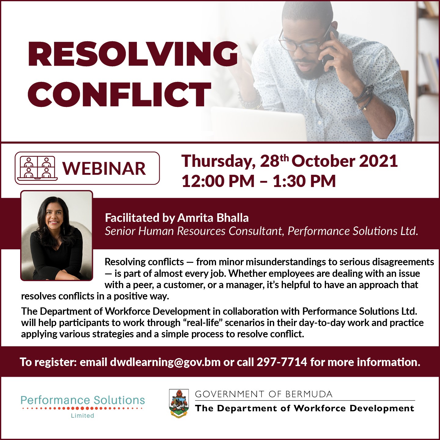 Free Webinar on Resolving Conflict