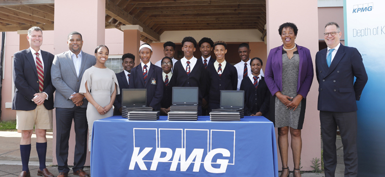 KPMG in Bermuda Supports Dellwood Middle School with Information Technology and Laptop Donation