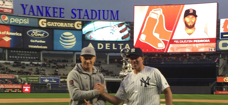 Premier Yankee Stadium first pitch
