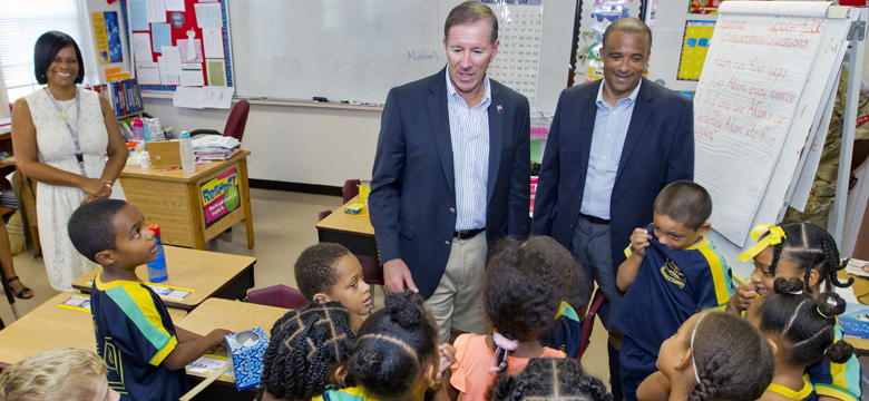 Premier visits schools and businesses