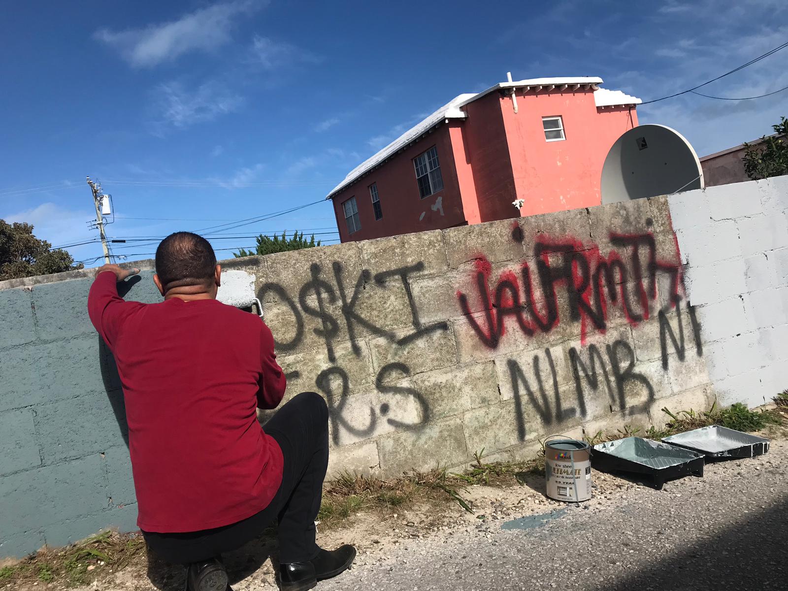 North Terrace Pembroke Gang Graffiti  Statement from the Minister of National Security