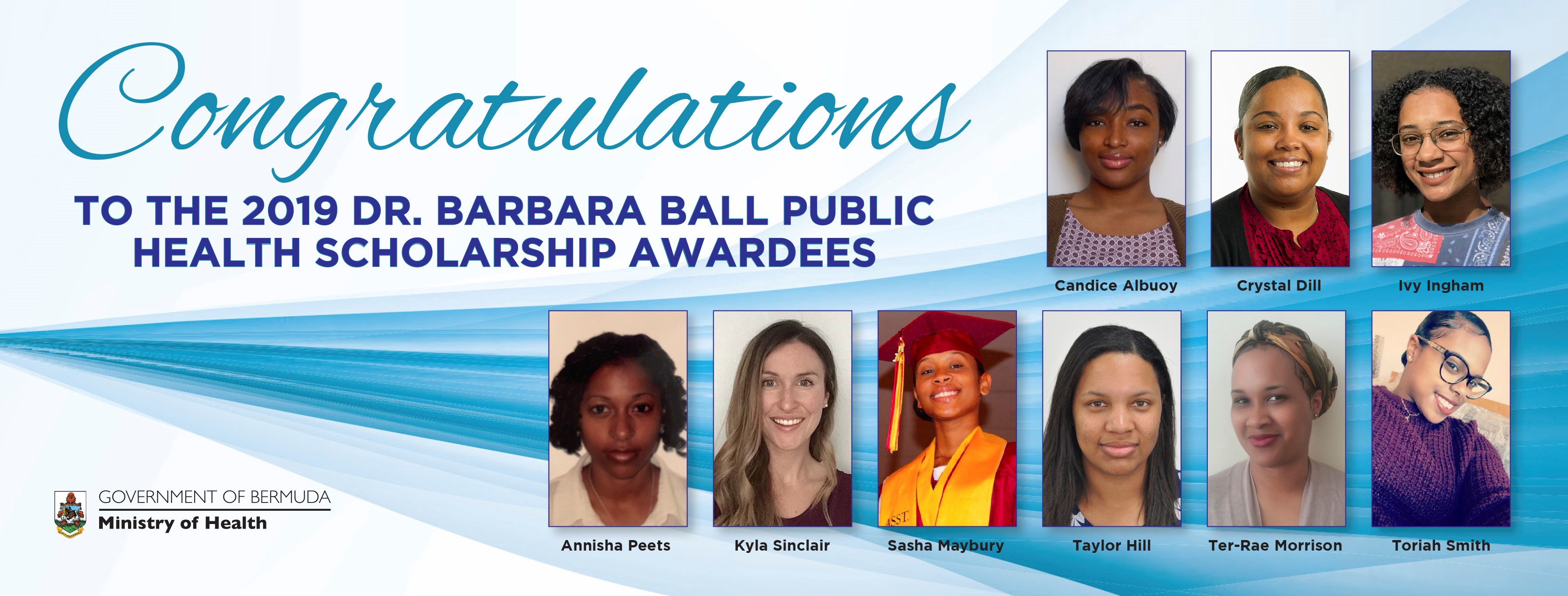 2019 Dr. Barbara Ball Public Health Scholarship Recipients