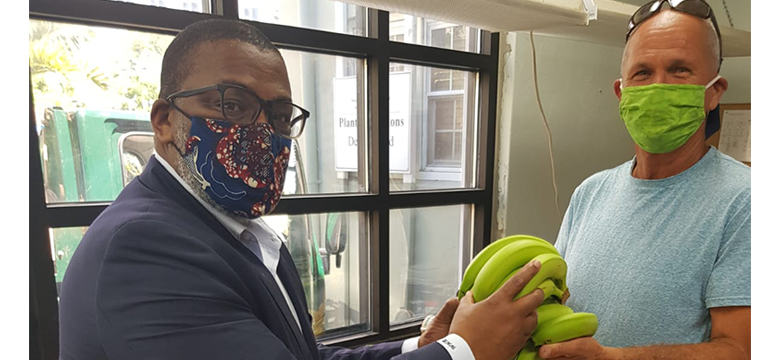 Minister Roban Visits DENR HQ to Observe Inspection of Banana Shipment