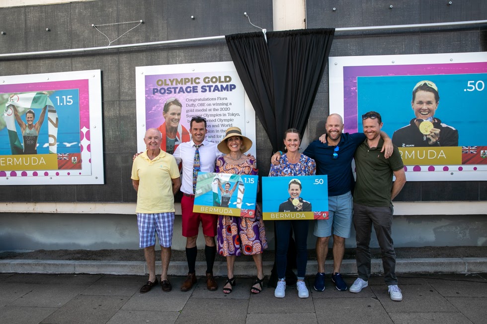 Flora Duffy Olympic Gold Medal Postage Stamp