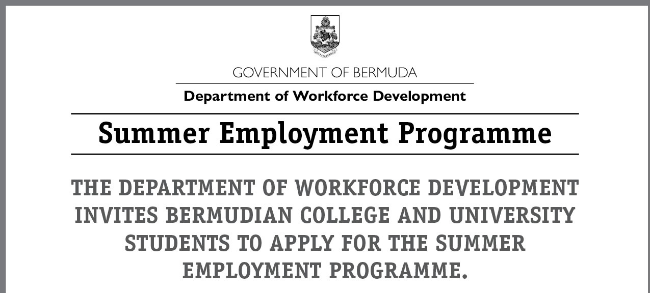 Department of Workforce Development 2022 Summer Employment Programme
