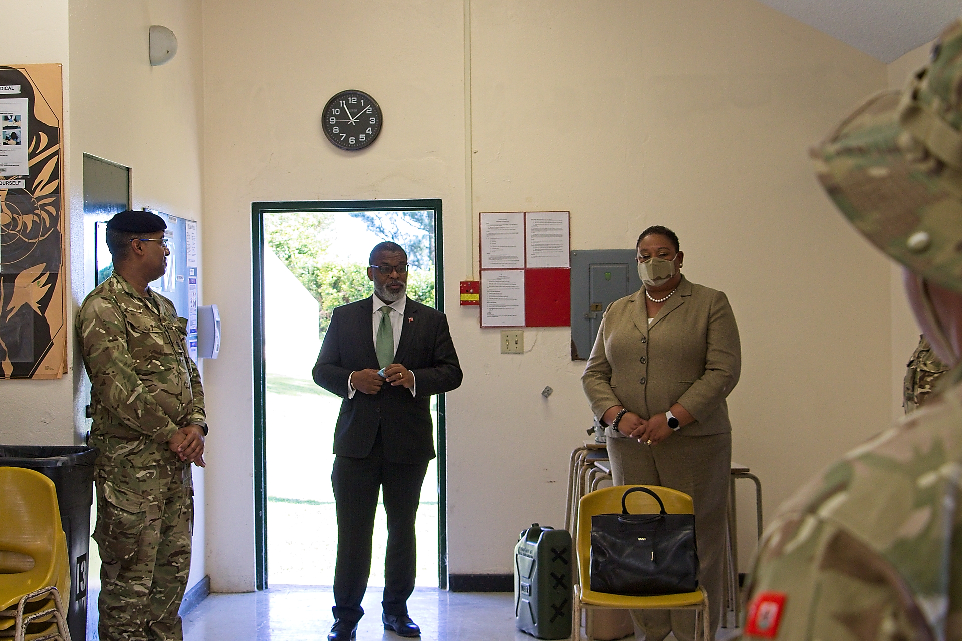 Deputy Premier and Minister of National Security Visit Royal Bermuda Regiment Recruit Camp