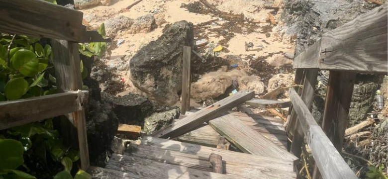 Horseshoe Bay Remains Open, Adjacent Beaches Dangerously Eroded