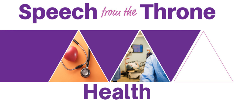 Ministry of Health Throne Speech 2022 Initiatives