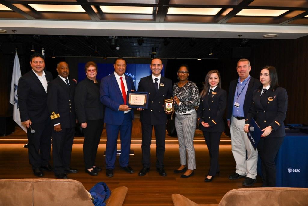 The Minister of Transport Welcomes the MSC Seascape