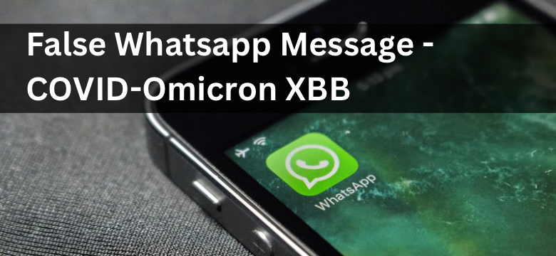 False Whatsapp message - COVID-Omicron XBB