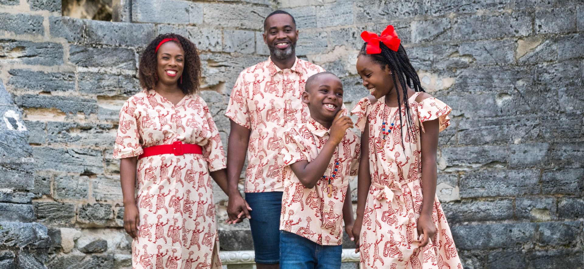 The Premier and family release official Cup Match Photo featuring clothing by local designer Jordan Carey