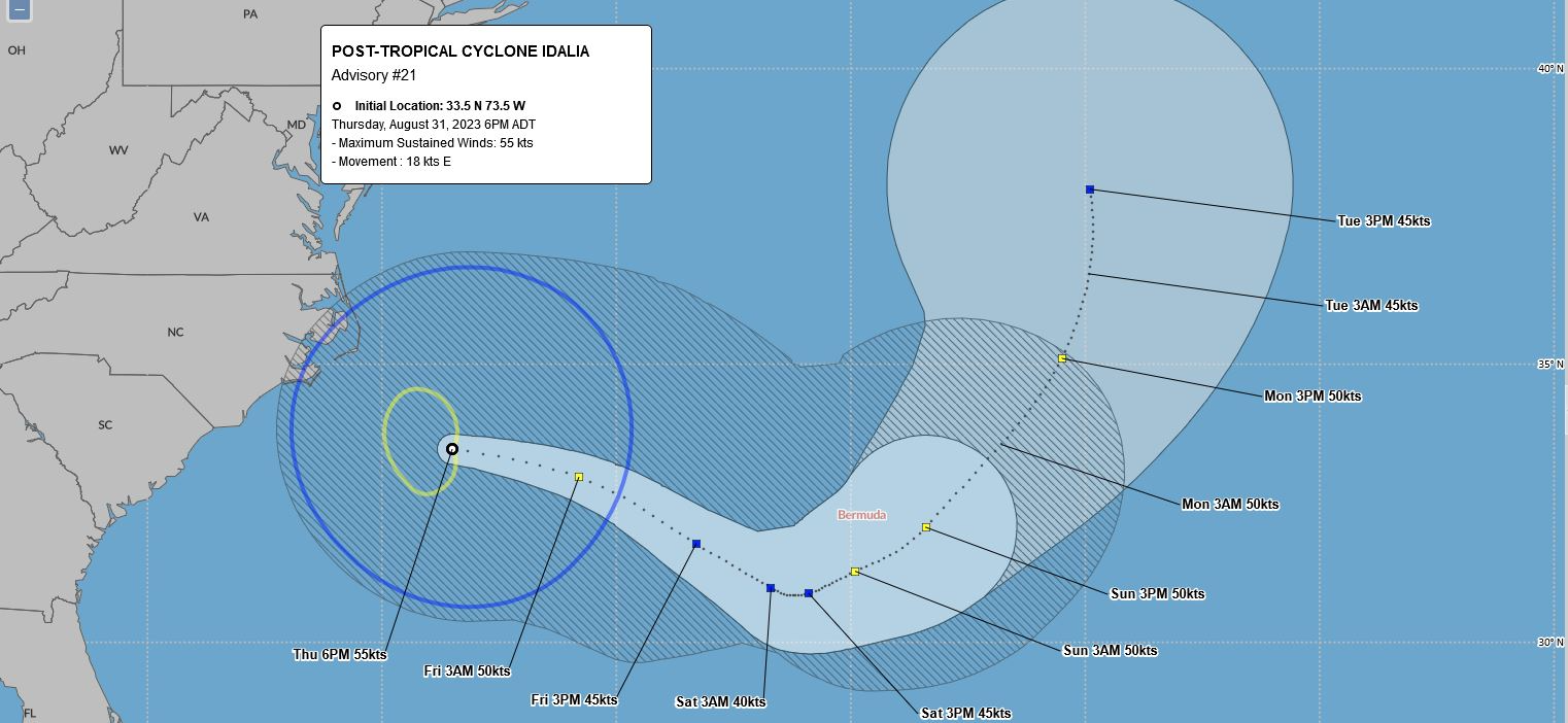 Post Tropical Cyclone Idalia Update: Potential Swells, Surge, and Gale Force Winds Expected Over the Weekend