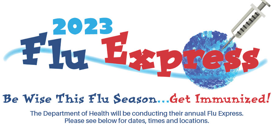The Department of Health Reminds the Public of Upcoming Walk-In Clinics for Flu Vaccinations