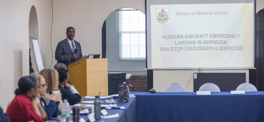 Minister Michael Weeks Leads Crucial Simulation Addressing Russian Aircraft Emergency Landing in Bermuda