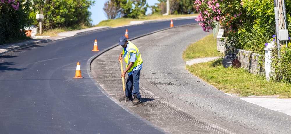 Ministry of Public Works Completes Road Paving on South Road, Southampton