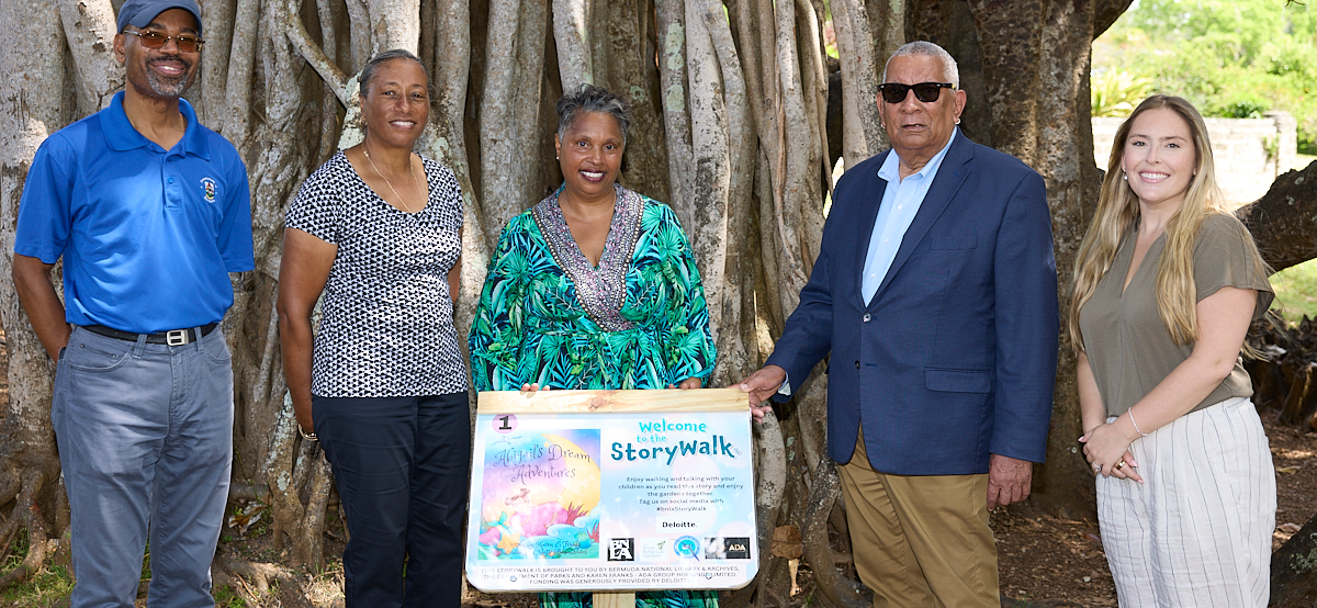 Minister Burch Launches Inaugural StoryWalk at the Botanical Gardens