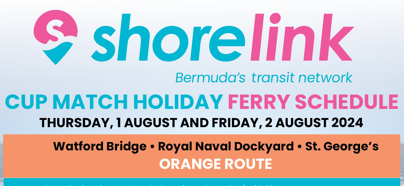 Ferry Schedule for the Cup Match Holiday