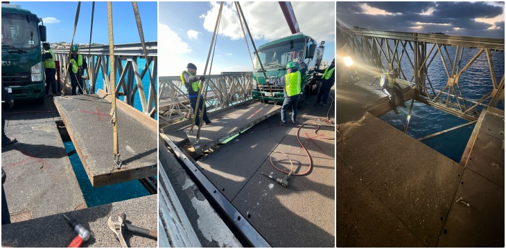 Work Underway to Upgrade Bailey Bridge Portion of Causeway