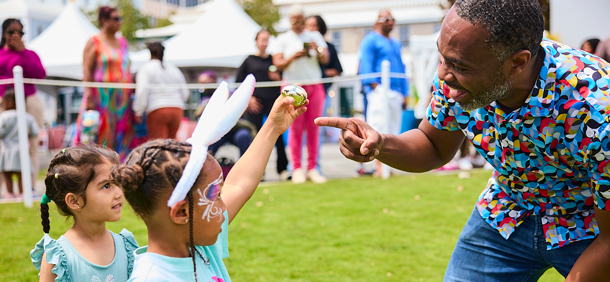 Youngsters descend on the Cabinet Lawn for Premier’s Annual Easter Egg Hunt