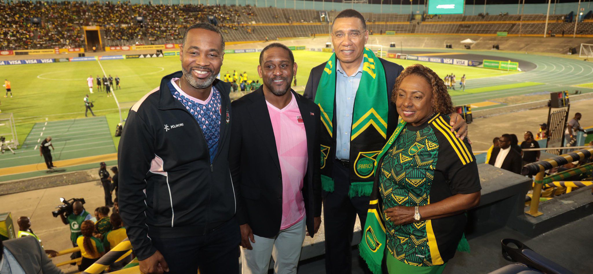 Premier Burt and Minister Darrell Attend Bermuda vs. Jamaica World Cup Qualifier in Kingston, Jamaica
