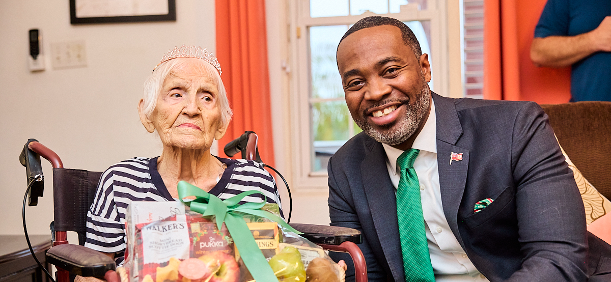 Premier Burt Congratulates Centenarian Maria Aguiar on 100 Years of Life and Service