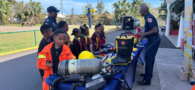 Bermuda Fire and Rescue Service Participates in “100 Men on Campus” at Bermuda Institute