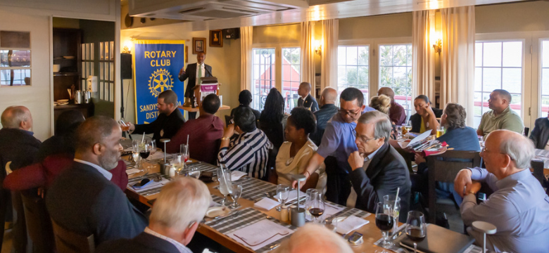 Premier Burt Outlines Budget Actions And Economic Priorities at Sandys Rotary Club