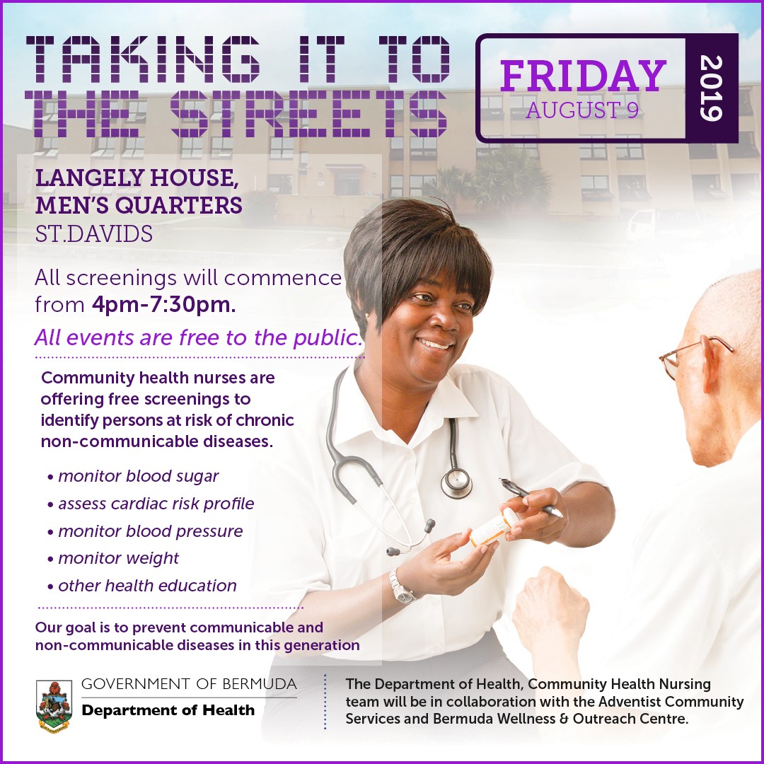 Taking It To The Streets - Free Health Screenings, 9 August