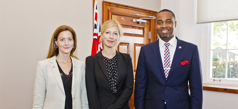 Premier Burt welcomes Consul General of France in New York