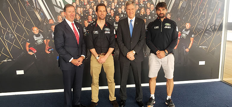 Premier and Minister Gibbons Visit Land Rover Bar HQ