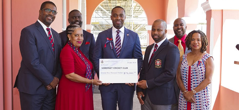 Premier's Comments During Cheque Presentation to Somerset Cricket Club