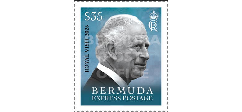 Bermuda Post Office Commemorates Royal Visit with Special Overprint Express Stamp