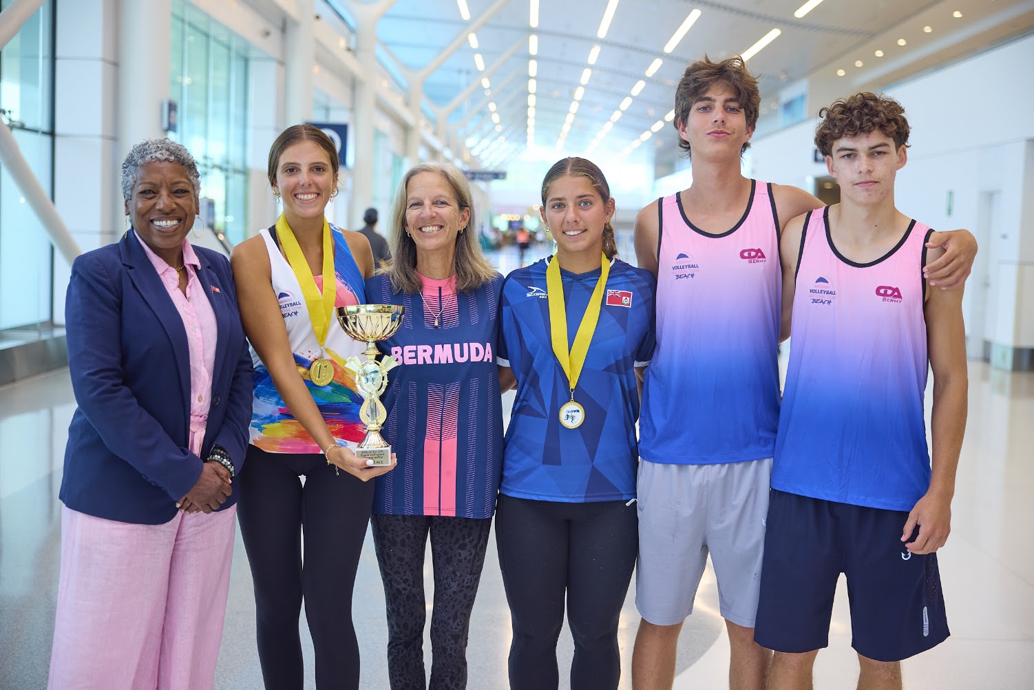 Bermuda’s U20 Beach Volleyball Teams Receive Warm Homecoming